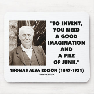 Thomas Alva Edison, zum des Fantasie-Stapels des Mousepad