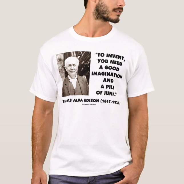 Thomas Alva Edison, zum des Fantasie-Stapels des T-Shirt (Vorderseite)