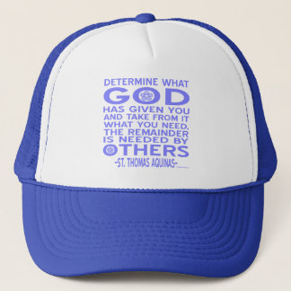 Thomas Aquinas God Give Light Blue Truckerkappe