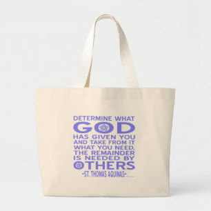 Thomas Aquinas God Given Light Blue Jumbo Stoffbeutel