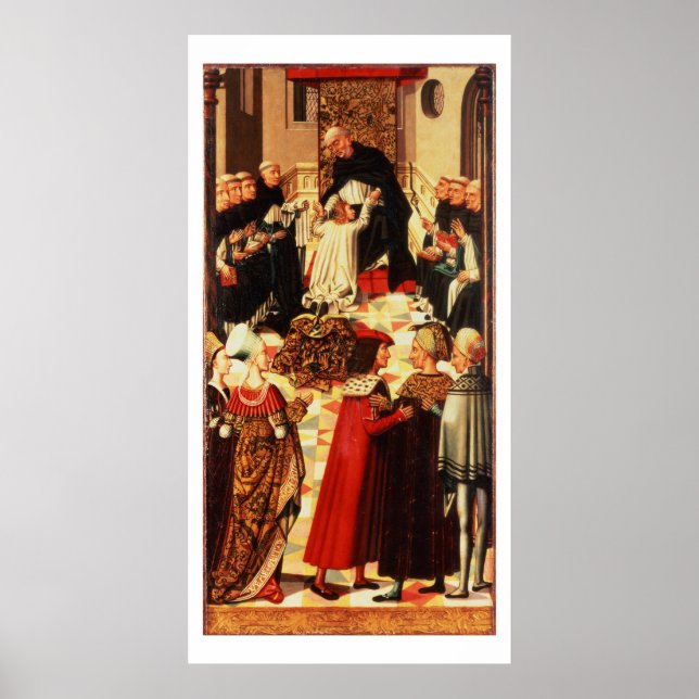 Thomas Aquinas wird in das dominikanische O aufgen Poster (Vorne)
