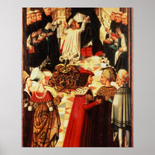 Thomas Aquinas wird in das dominikanische O aufgen Poster