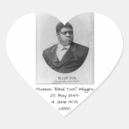 Thomas 'Blind Tom' Wiggins Herz-Aufkleber