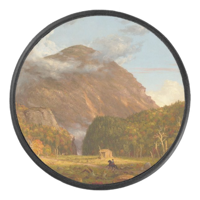 Thomas Cole Ausblick auf den Bergpass Eishockey Puck (Vorderseite)