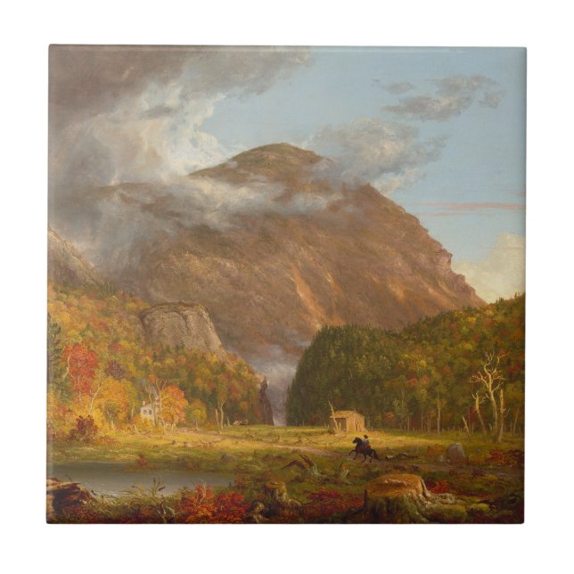 Thomas Cole Ausblick auf den Bergpass Fliese (Vorderseite)