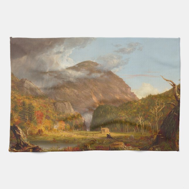 Thomas Cole Ausblick auf den Bergpass Geschirrtuch (Horizontal)