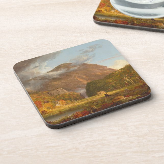 Thomas Cole Ausblick auf den Bergpass Getränkeuntersetzer (Linke Seite)
