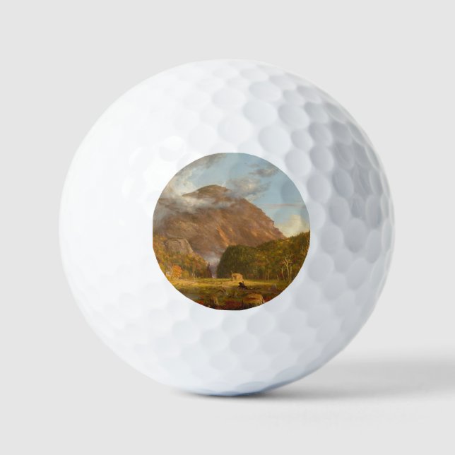Thomas Cole Ausblick auf den Bergpass Golfball (Vorderseite)