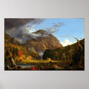 Thomas Cole Ausblick auf den Bergpass Poster