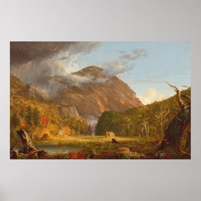 Thomas Cole Ausblick auf den Bergpass Poster (Vorne)