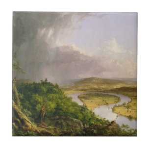 Thomas Cole der Oxbow Der Connecticut-Fluss Fliese