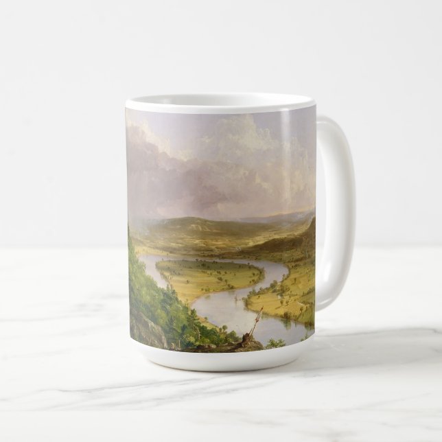 Thomas Cole der Oxbow Der Connecticut-Fluss Kaffeetasse (VorderseiteRechts)