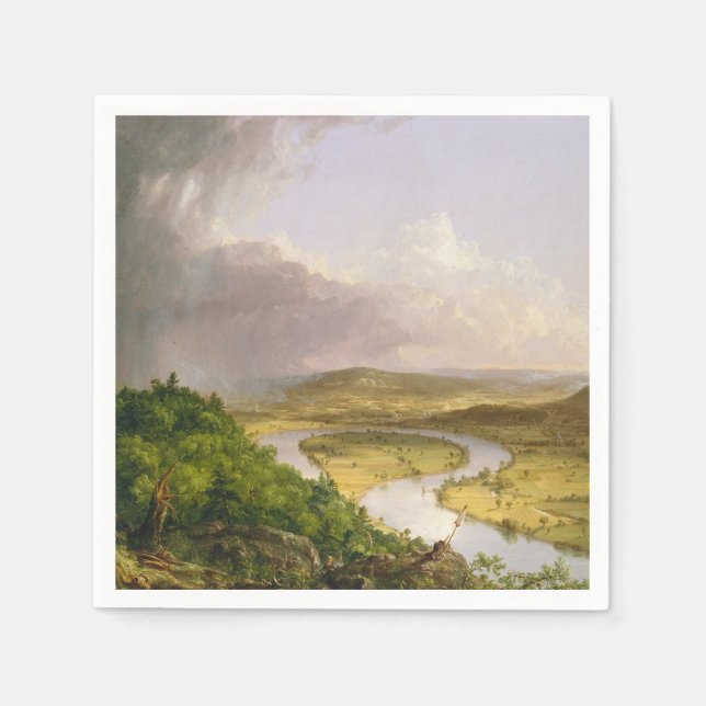 Thomas Cole der Oxbow Der Connecticut-Fluss Serviette (Vorderseite)