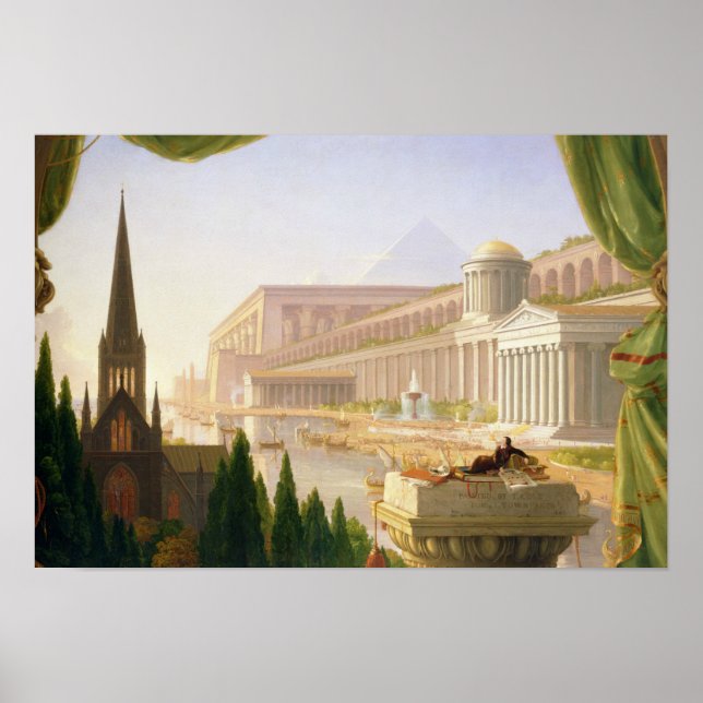 Thomas Cole - Der Traum des Architekten Poster (Vorne)