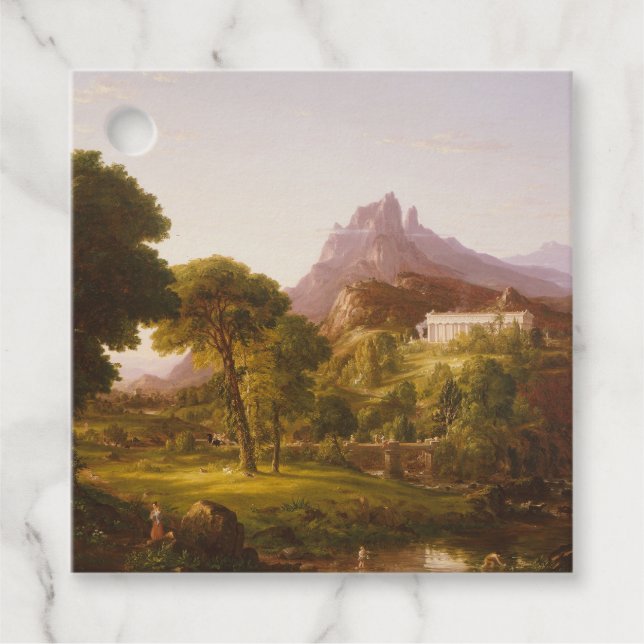 Thomas Cole Dream of Arcadia Geschenkanhänger (Vorderseite)
