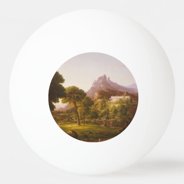 Thomas Cole Dream of Arcadia Tischtennisball (Vorderseite)