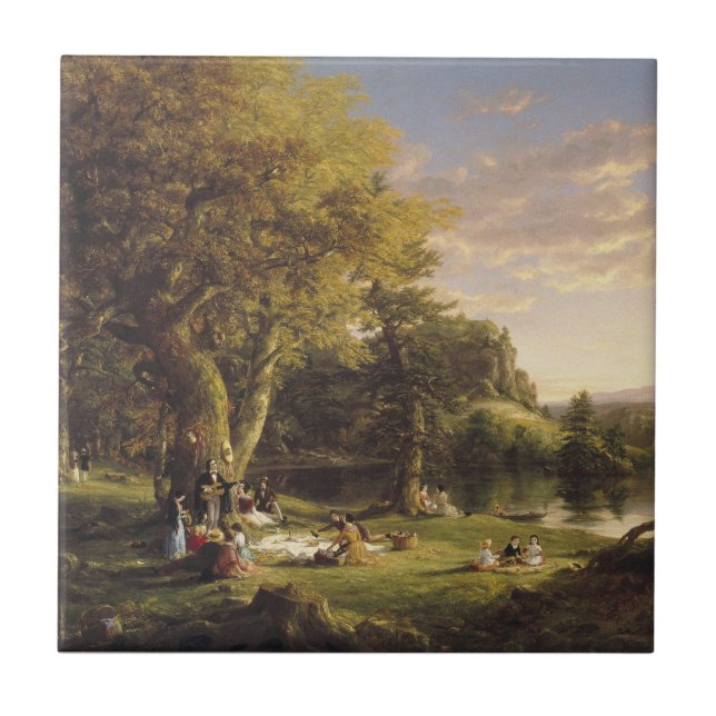 Thomas Cole The Pic-Nic Fliese (Vorderseite)