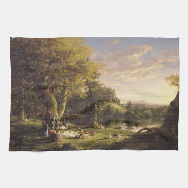 Thomas Cole The Pic-Nic Geschirrtuch (Horizontal)