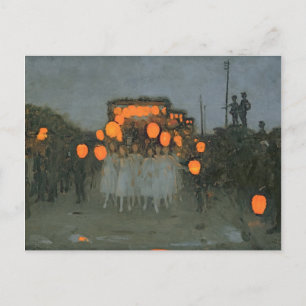 Thomas Cooper Gotch - The Lantern Parade Postcard Postkarte