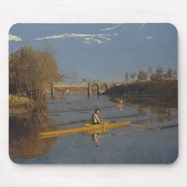 Thomas Eakins - die Meister-SingleSculls Mousepad (Vorne)