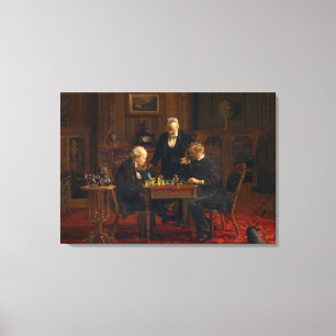 Thomas Eakins die Schach-Spieler Leinwanddruck