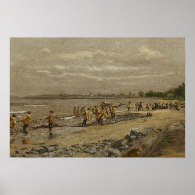 Thomas Eakins - Hauling der Seine Poster (Vorne)