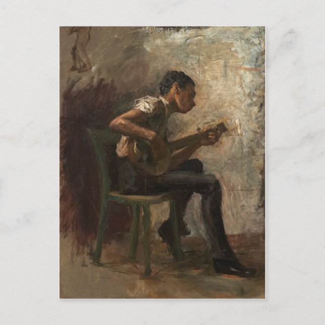 Thomas Eakins - The Banjo Player 1877 Postcard Postkarte (Vorderseite)