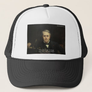 Thomas Edison "10,000 Ways" Wisdom Quote Gifts Truckerkappe