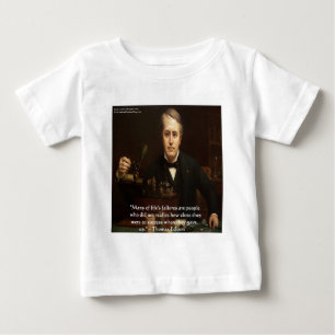 Thomas Edison "B4 Success" Zitat von Weisheit Gesc Baby T-shirt