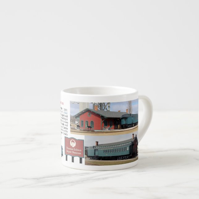 Thomas Edison Depot Museum Espressotasse (Vorderseite Rechts)