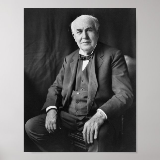 Thomas Edison - Erfinder und Geschäftsmann Poster (Vorne)