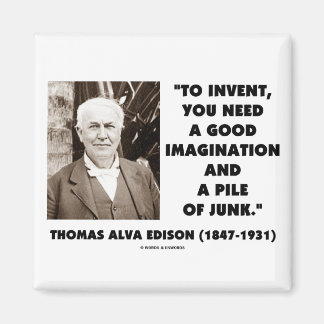 Thomas Edison erfindet Fantasie-Pile von Junk Magnet