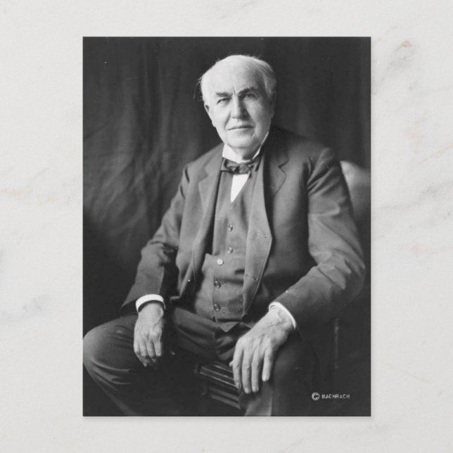 Thomas Edison Postkarte (Vorderseite)
