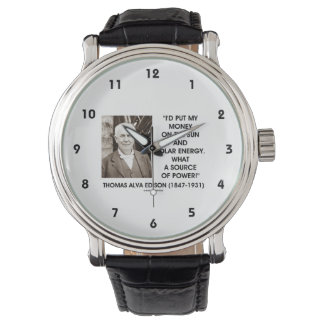 Thomas Edison Sun Solar Energy Source of Power Armbanduhr