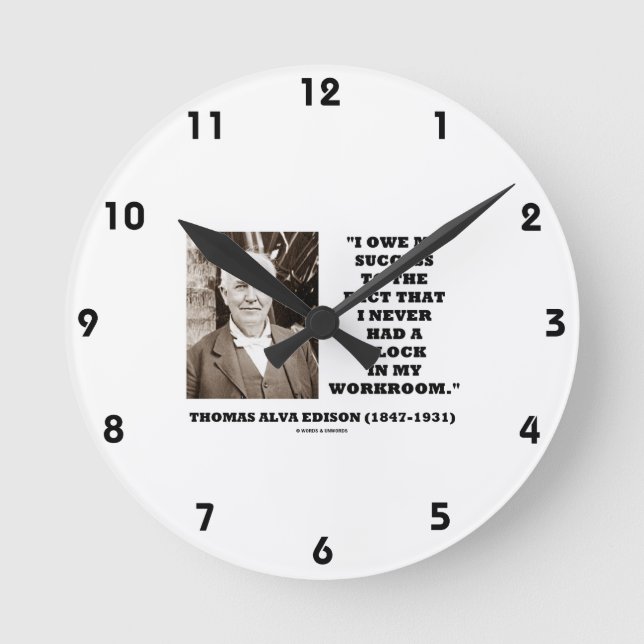 Thomas Edison verdankt seinen Erfolg nie einer Uhr (Vorderseite)