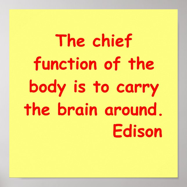 Thomas Edison Zitat Poster (Vorne)