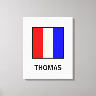 Thomas Familienname Nautische Flagge Leinwanddruck