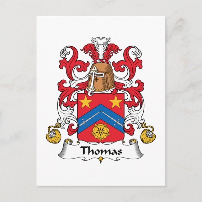 Thomas Familienwappen Postkarte (Vorderseite)