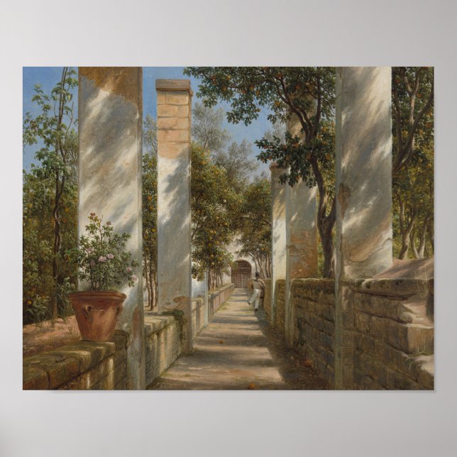 Thomas Fearnley - Pergola mit Orangen Poster (Vorne)