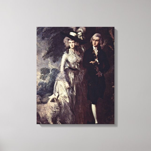 Thomas Gainsborough - Der morgendliche Spaziergang Leinwanddruck (Vorderseite)