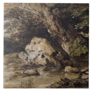 Thomas Gainsborough eine hügelige Landschaft mi Fliese