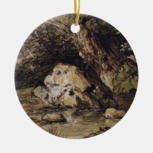 Thomas Gainsborough   eine hügelige Landschaft mi Keramik Ornament