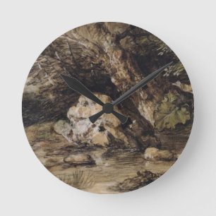 Thomas Gainsborough eine hügelige Landschaft mi Runde Wanduhr