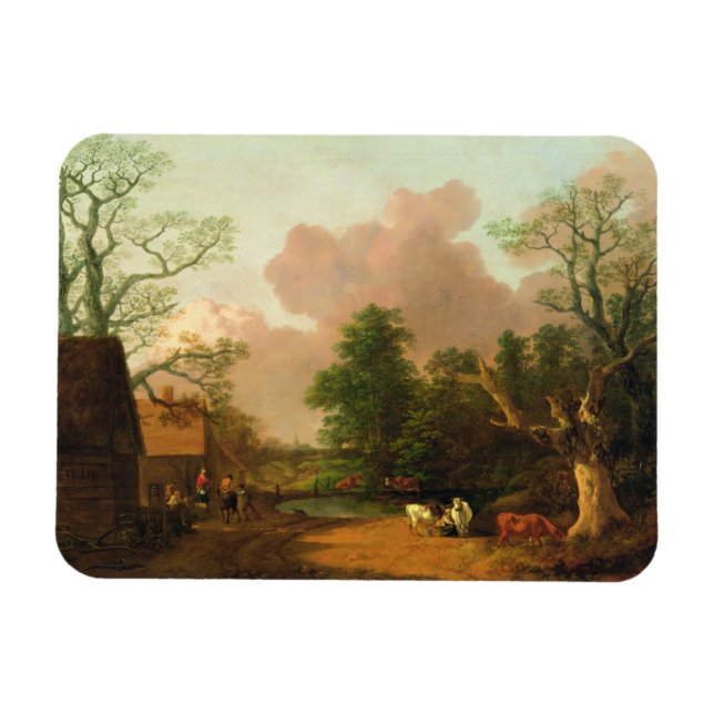 Thomas Gainsborough | Eine Landschaft mit Figuren, Magnet (Horizontal)