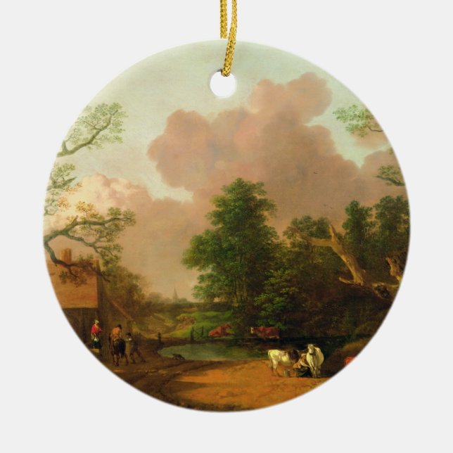 Thomas Gainsborough | eine Landschaft mit Zahlen, Keramikornament (Vorne)
