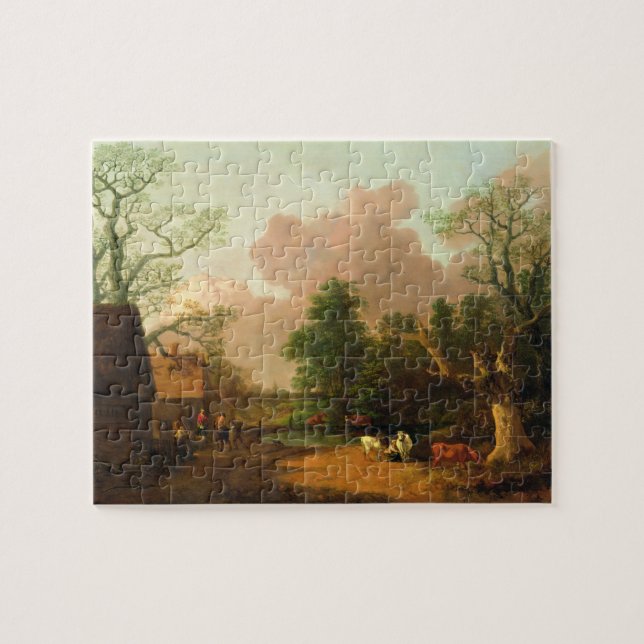 Thomas Gainsborough | eine Landschaft mit Zahlen, Puzzle (Horizontal)