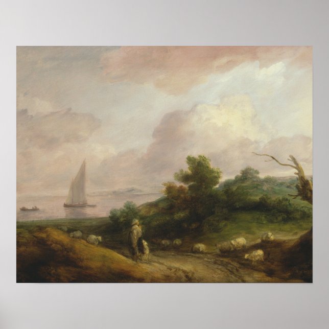 Thomas Gainsborough - Küstenlandschaft Poster (Vorne)