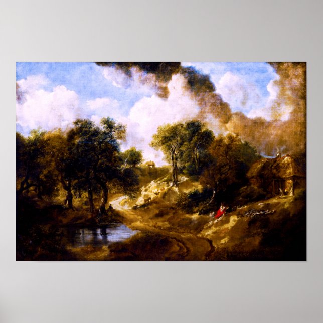 Thomas Gainsborough: Landschaft in Suffolk Poster (Vorne)