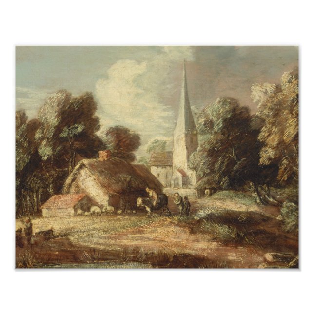 Thomas Gainsborough - Landschaft mit Hütte Fotodruck (Vorne)