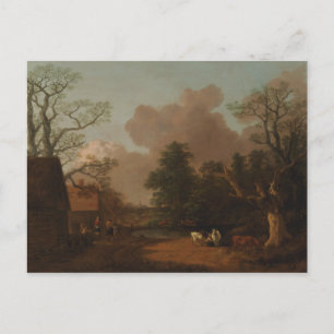 Thomas Gainsborough - Landschaft mit Milchmädchen Postkarte